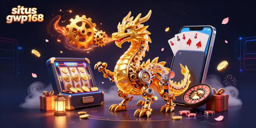 Bermain dengan pengalaman interaktif situs gwp168 seperti dalam ilustrasi kasino langsung yang menampilkan karakter yang menarik.