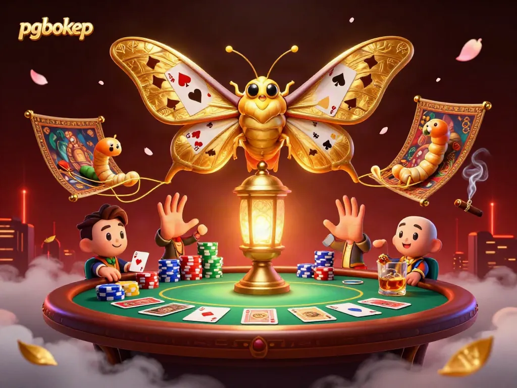 Engage in thrilling games at pgbokep with vibrant casino scenes and dynamic poker elements.