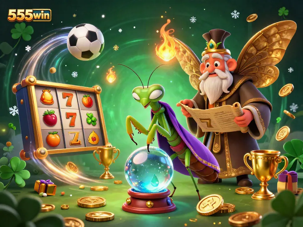 Experience casino excitement with the vibrant 555win scene featuring dynamic slot game designs and enchanting characters.