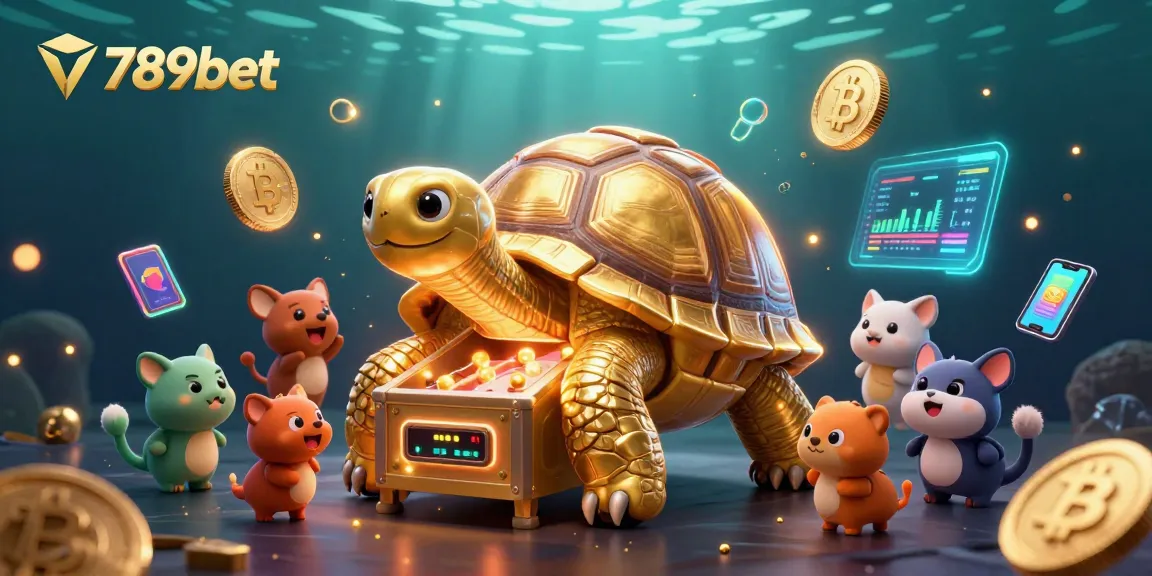 Experience thrilling gameplay with 789bet while engaging with a vibrant casino-themed scene featuring a unique tortoise pinball.
