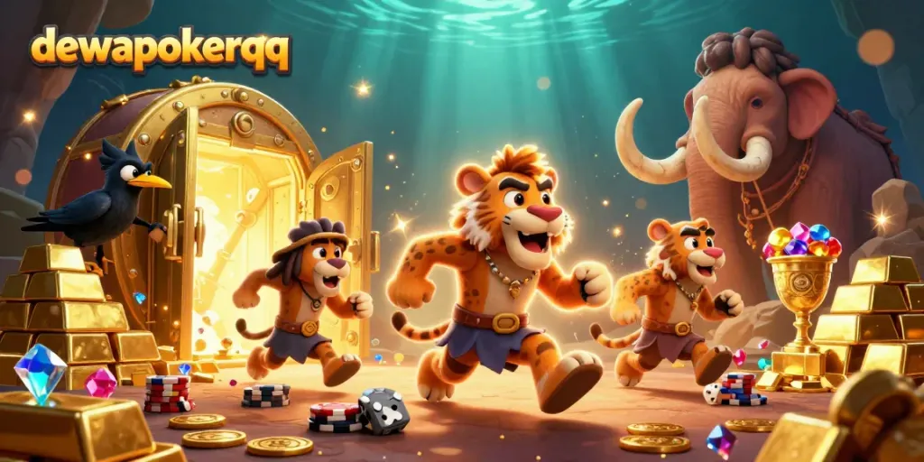 Experience amazing wins at dewapokerqq in a vibrant prehistoric casino scene.