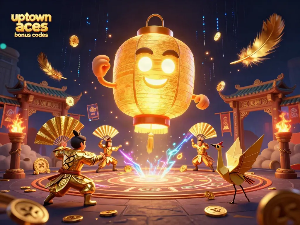 Engage with uptown aces bonus codes in this vibrant 3D casino-themed illustration.