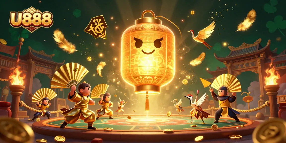 Experience the thrill of winning at U888 Casino with vibrant spirits and golden treasures in this exciting visual.