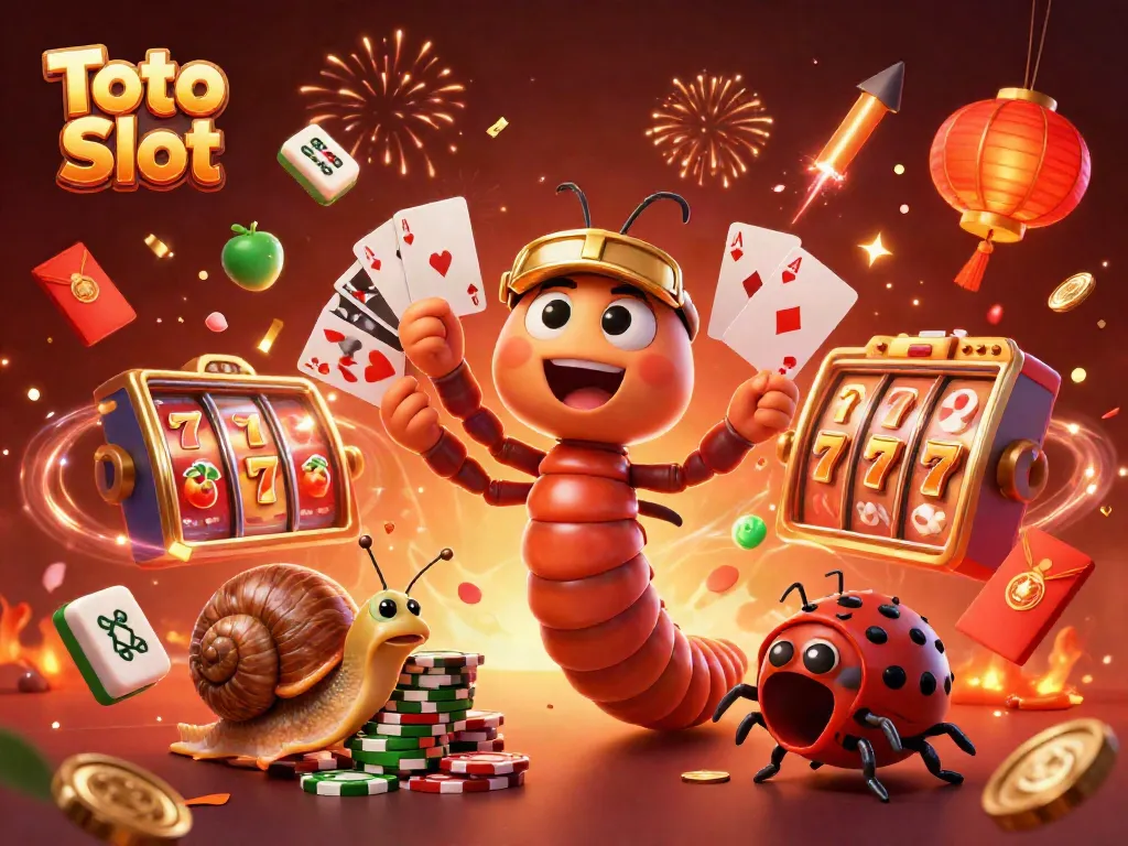 Toto Slot menghadirkan dealer cerdik dengan kartu, pencinta kasino, dan chip bahagia dalam suasana meriah.