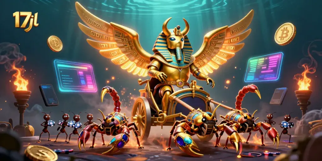 Engage in thrilling gaming experiences at 17jl with a vibrant casino-themed illustration.