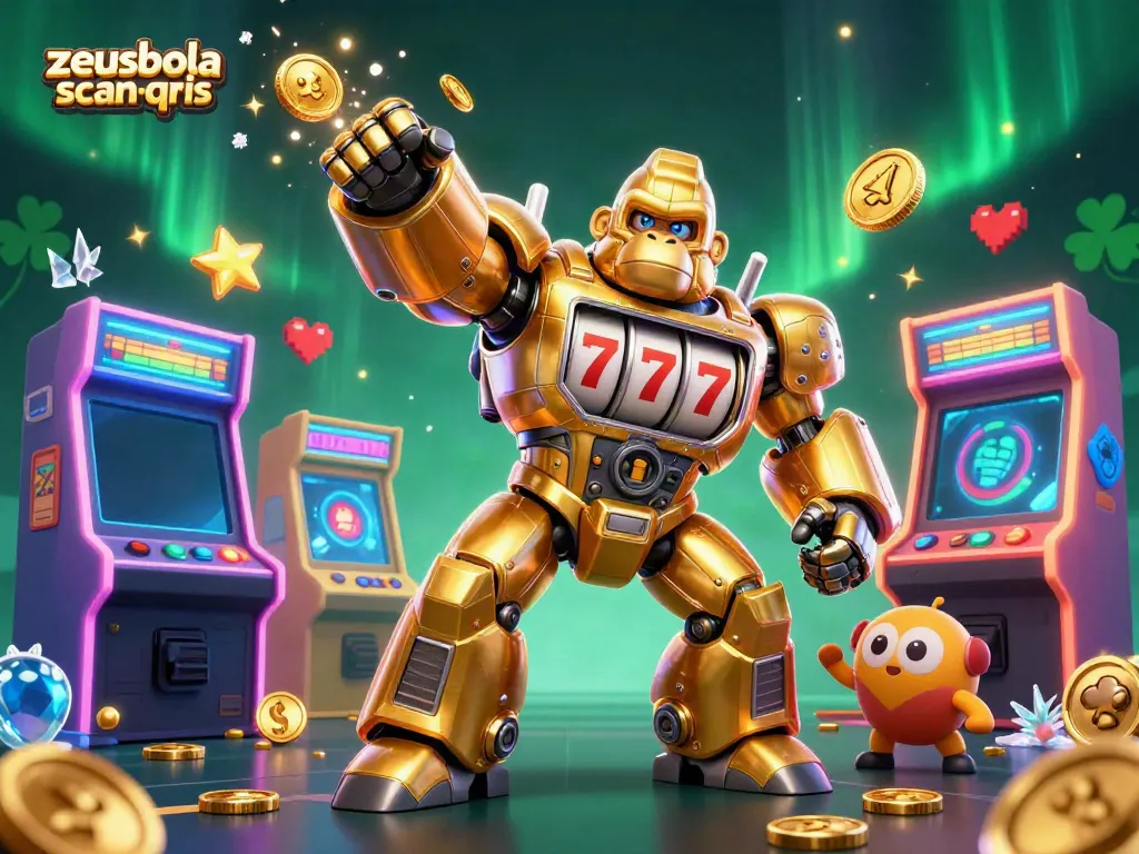 Engage with zeusbola scan qris through the dynamic golden gorilla mech, exploding coins, and arcade action.