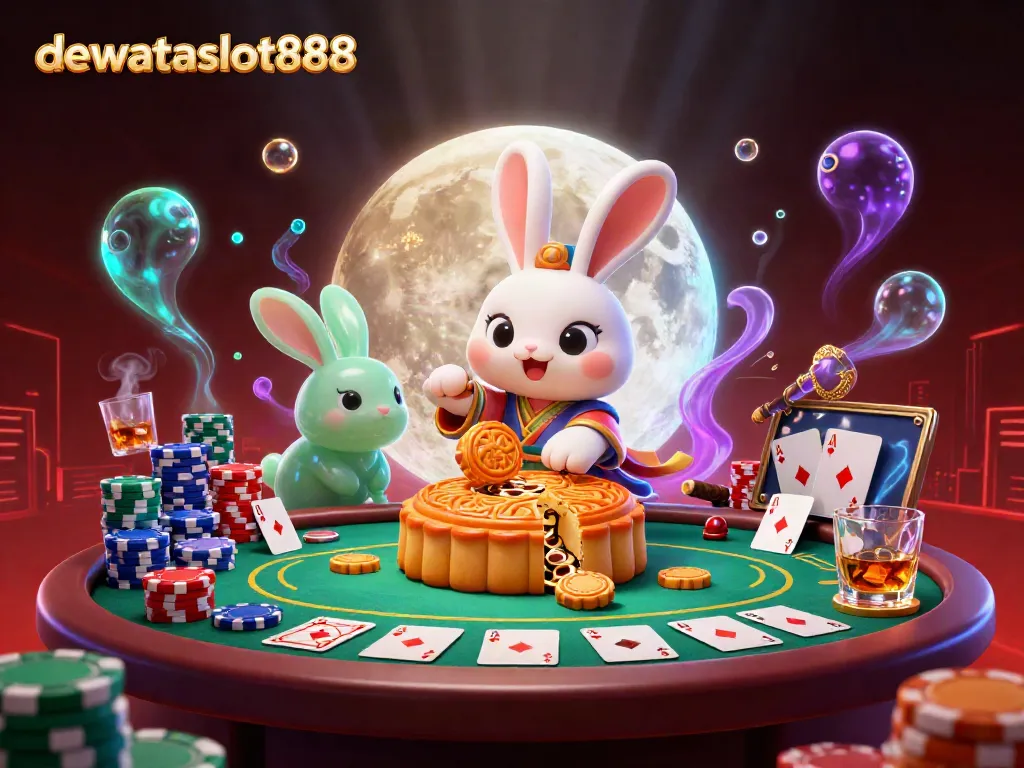Pemain menguji keberuntungan dengan akun demo dewataslot888 pada latar belakang kasino virtual yang menggairahkan.