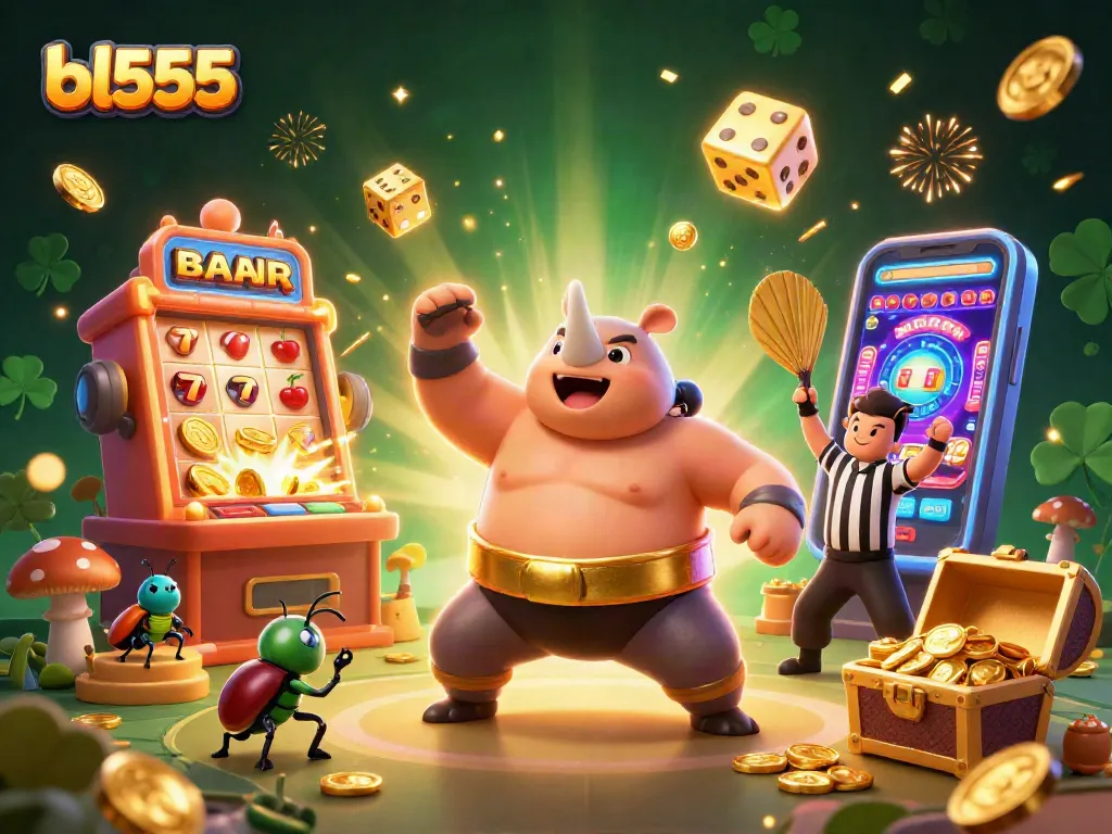 Experience the thrilling fun of bl555 with vibrant 3D casino elements and animated characters.