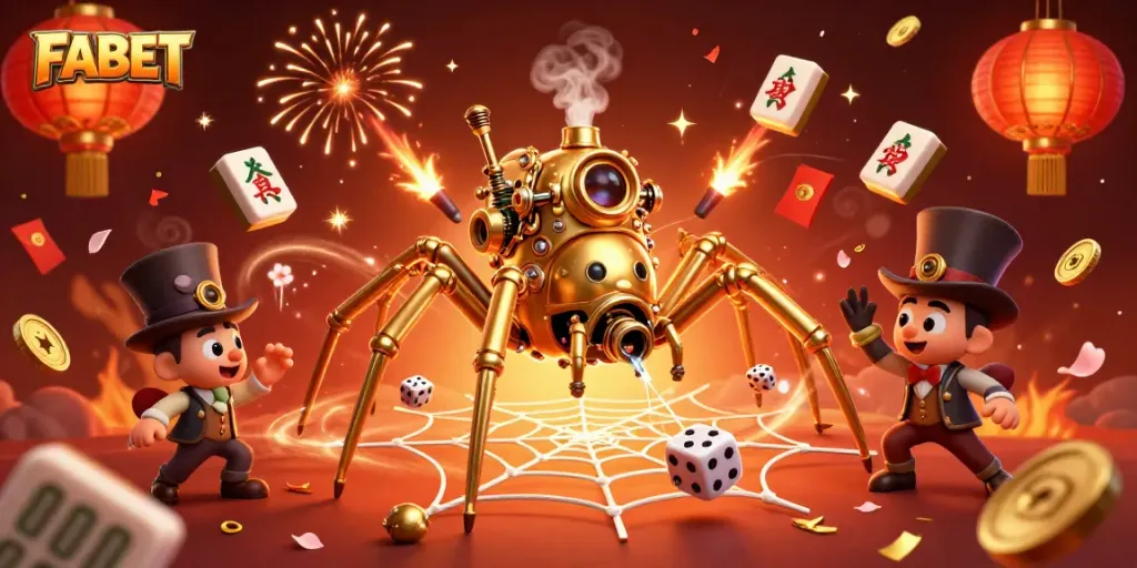 Engage with FABET's exhilarating casino experience through a visually rich 3D illustration.
