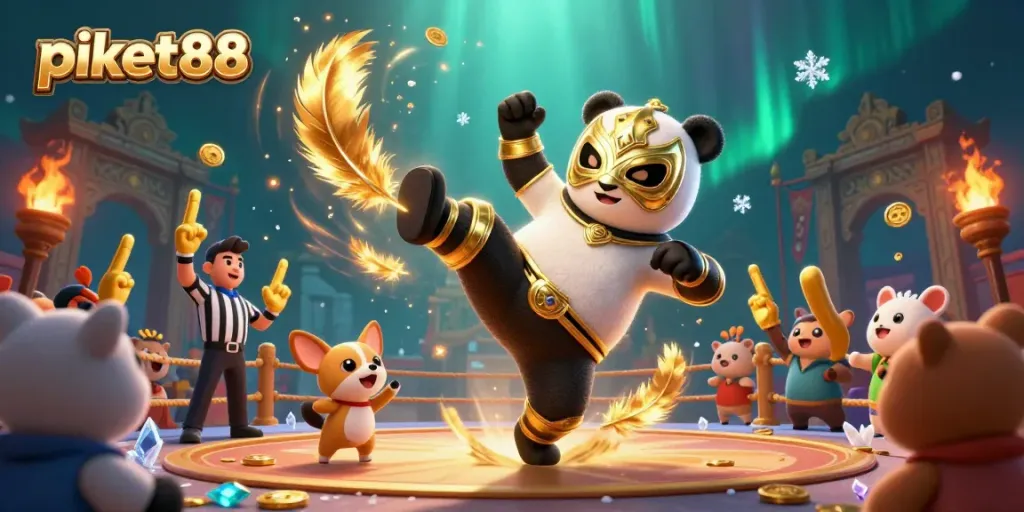 Experience the thrills of gaming with piket88 in a vibrant, animated casino scene featuring engaging characters.