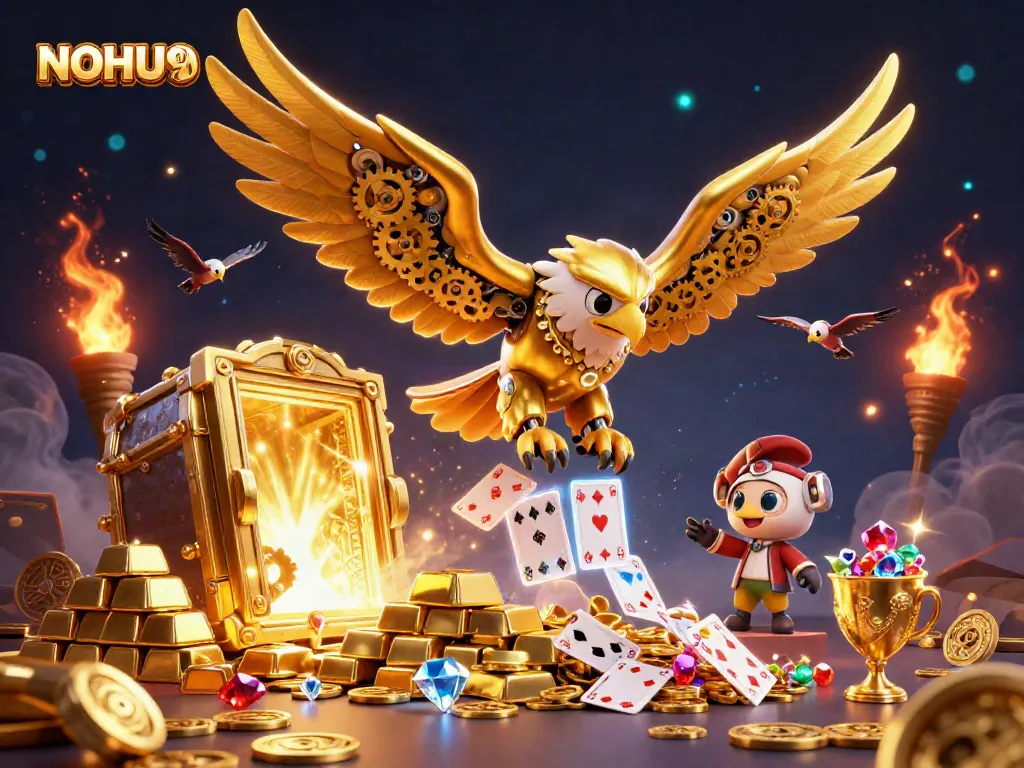 Experience the thrill of the NOHU90 casino with immersive card gameplay under dazzling treasure.