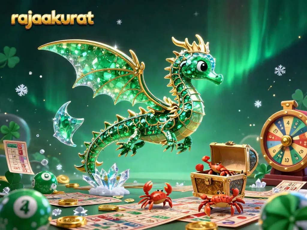 Rajaakurat menampilkan ilustrasi 3D mendetail dari karakter kasino dengan elemen lotre yang dinamis