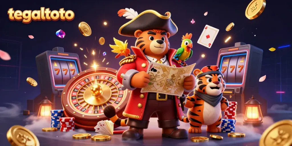 Experience excitement with tegaltoto: dynamic casino scene featuring colorful chips, cards, and a vibrant atmosphere.