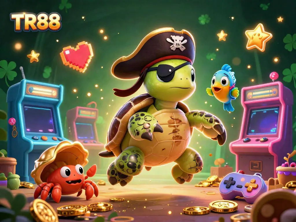 Join the adventure at TR88 with vibrant characters and gaming elements amidst casino treasures.