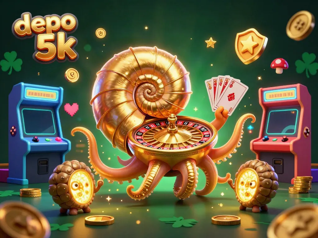 Engage with the dynamic world of depo 5k slots featuring a whimsical nautilus and glowing companions.