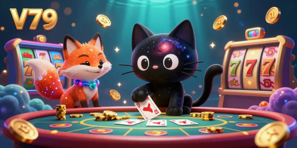 Spin vibrant slots and win with V79's interactive cosmic casino experience.