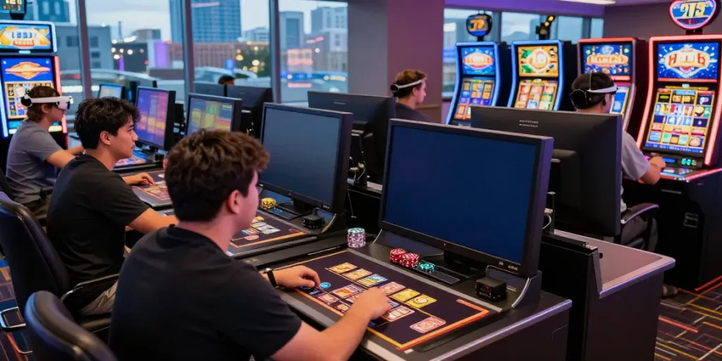 Exciting Singatoto gaming scene highlighting dynamic digital interactions and advanced technology.