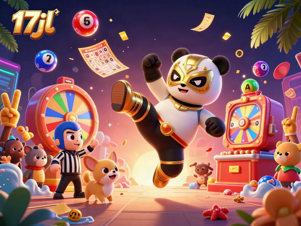 Experience exciting 17jl lottery action with vibrant characters and dynamic game elements in this lively scene.
