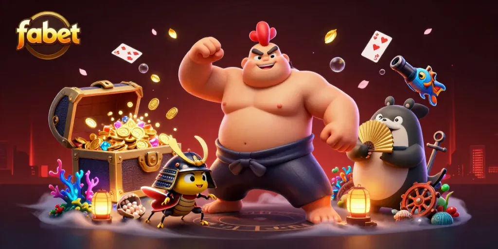 Experience the thrill with fabet, where powerful characters collide in a vibrant online casino setting.