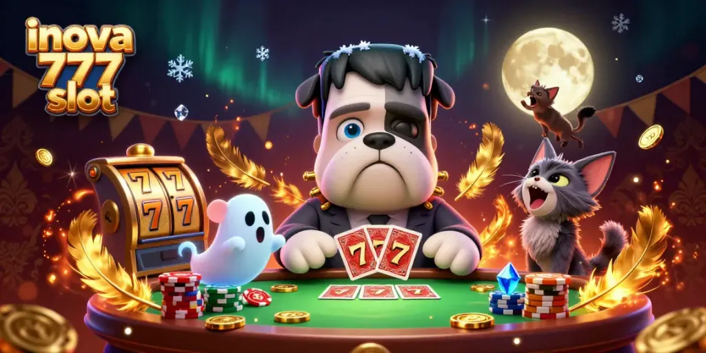 Experience the thrill of the inova 777 slot with engaging characters and dynamic casino elements.