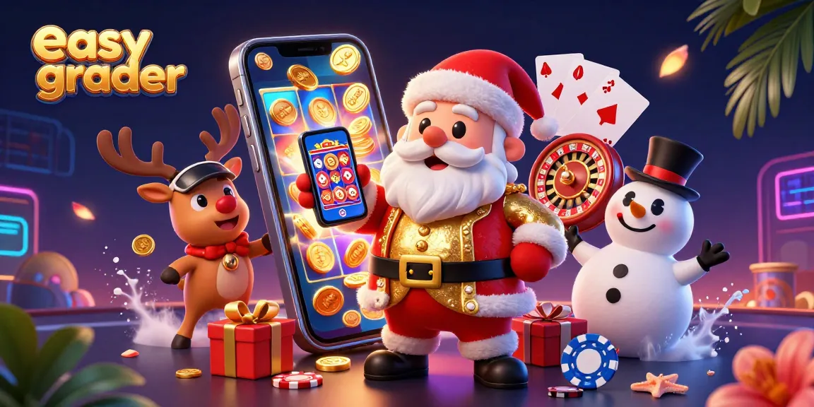 Join Santa and friends with the easy grader for exciting jackpot slots action!