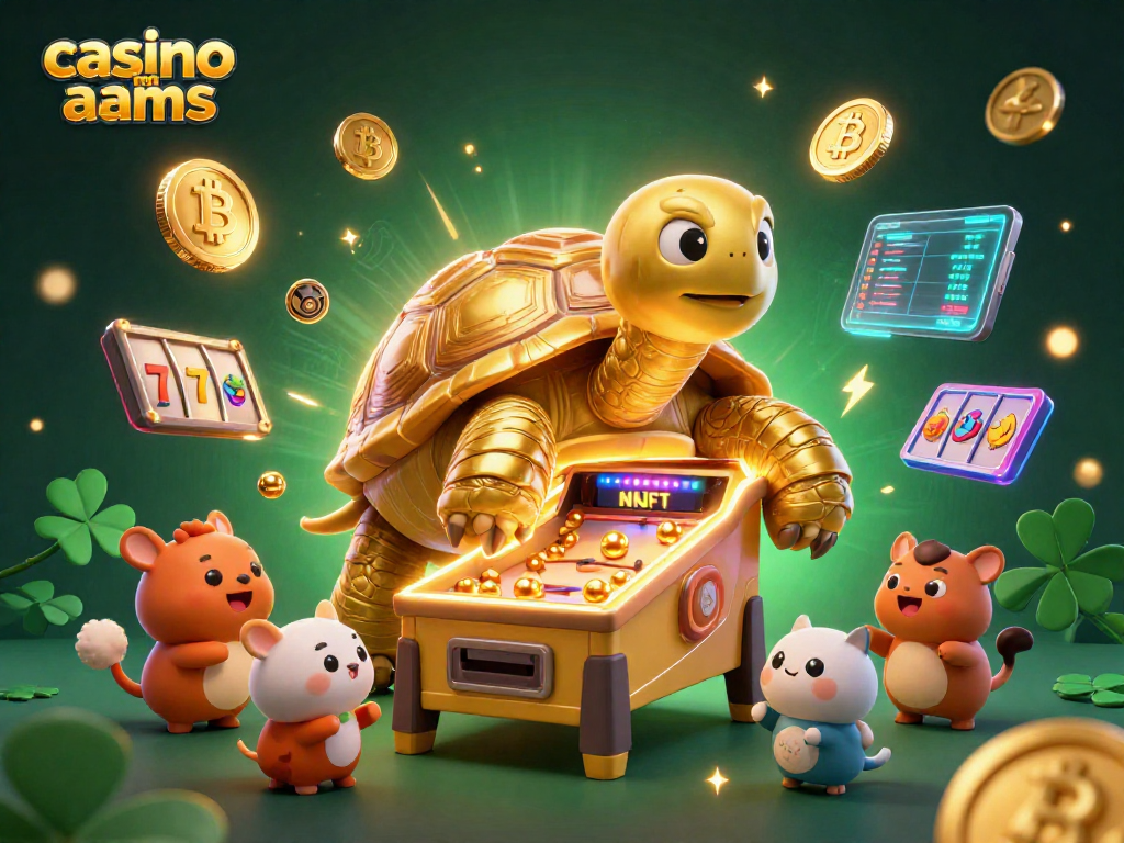 Gioca e vinci con casino non aams: slot machine e animali avventurosi in un'illustrazione vivace.