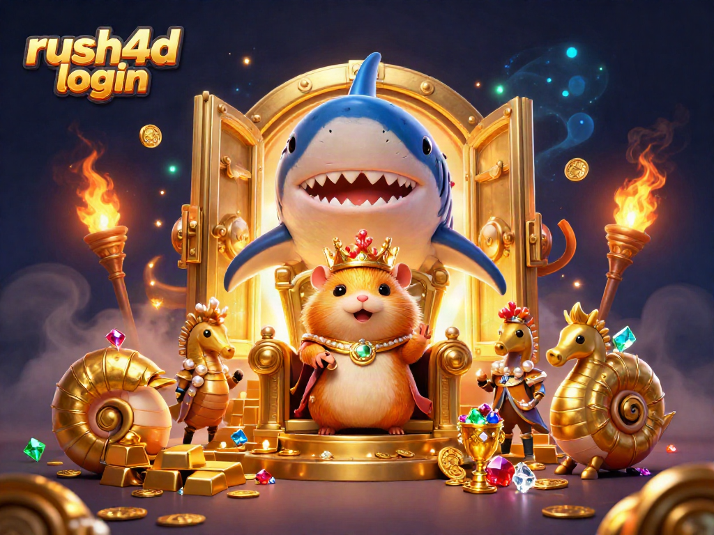 Login rush4d untuk memulai permainan dengan gambar mewah bertema kasino.