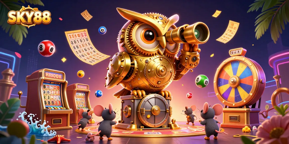 Engage in exciting casino games at SKY88 with vibrant characters and dynamic action.