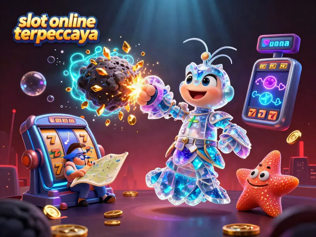 Gulungan slot yang berputar dan jackpot di situs slot online terpercaya dengan grafik menarik.