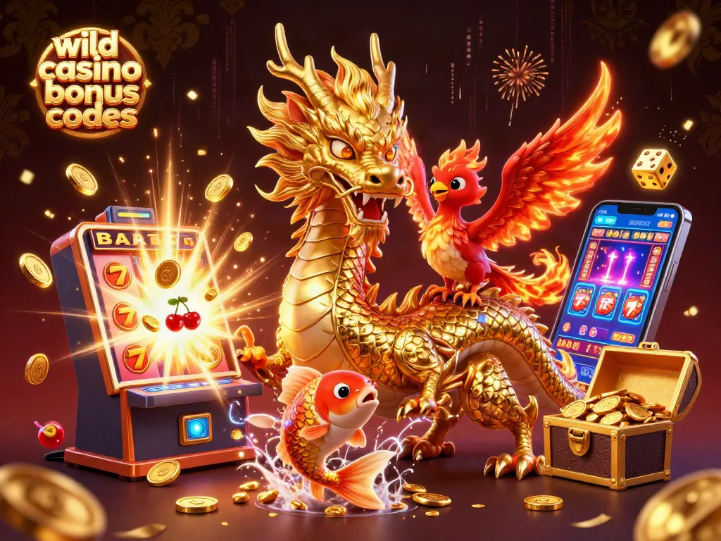 Engage with wild casino bonus codes while exploring a vibrant, immersive casino scene filled with exciting characters.
