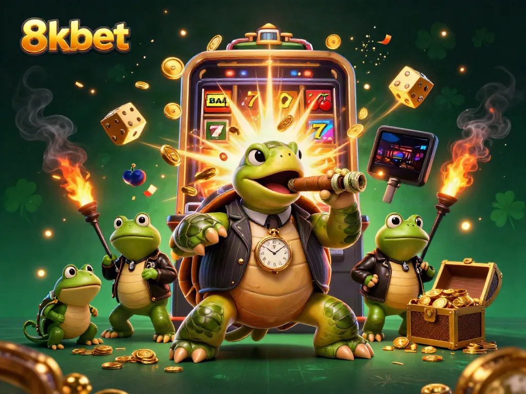 Experience the thrilling 8xbet gaming world with unique characters and vibrant casino elements.