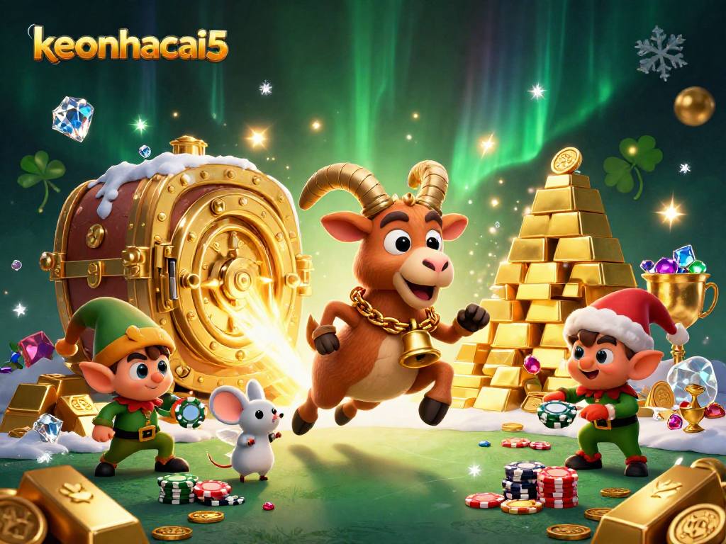 Experience excitement at keonhacai5 casino with Krampus, an angel mouse, and gremlins stealing chips!