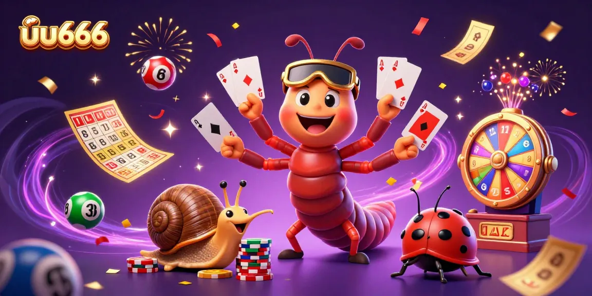 Experience thrilling excitement in uu666's vibrant casino scene with unique whimsical characters.