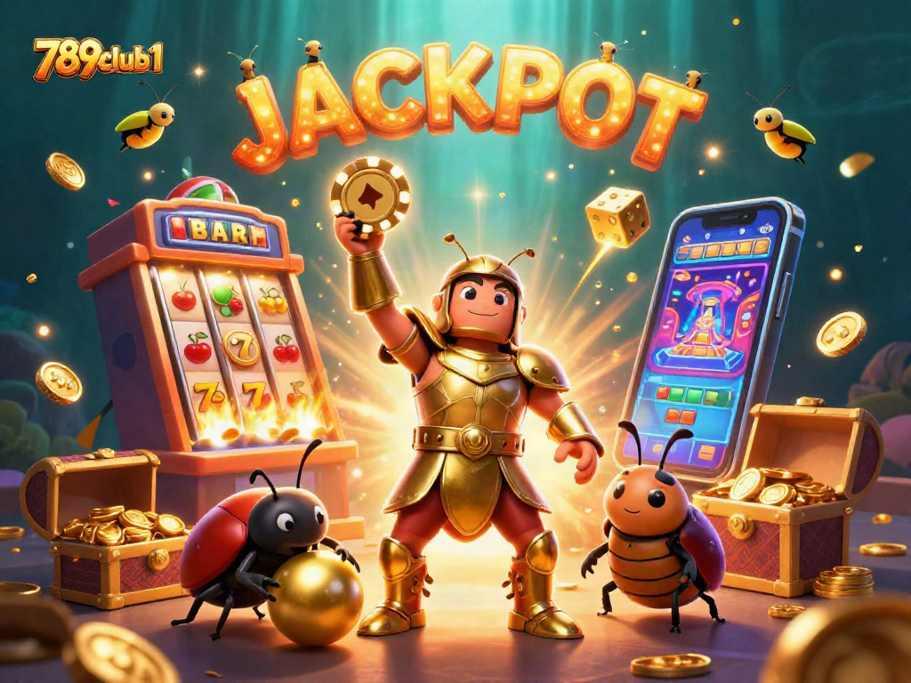 Celebrate a jackpot win at 789club1 with herculean characters and dynamic casino elements.