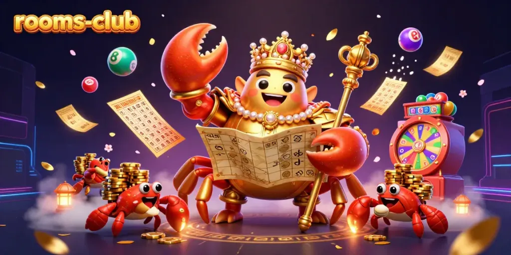Menangkan hadiah besar di rooms-club dengan ilustrasi 3D kasino yang memukau dan detail berkilau.
