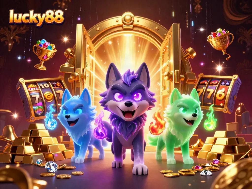 Experience exciting gaming with lucky88 at a vibrant casino-themed illustration showcasing dynamic animated elements.