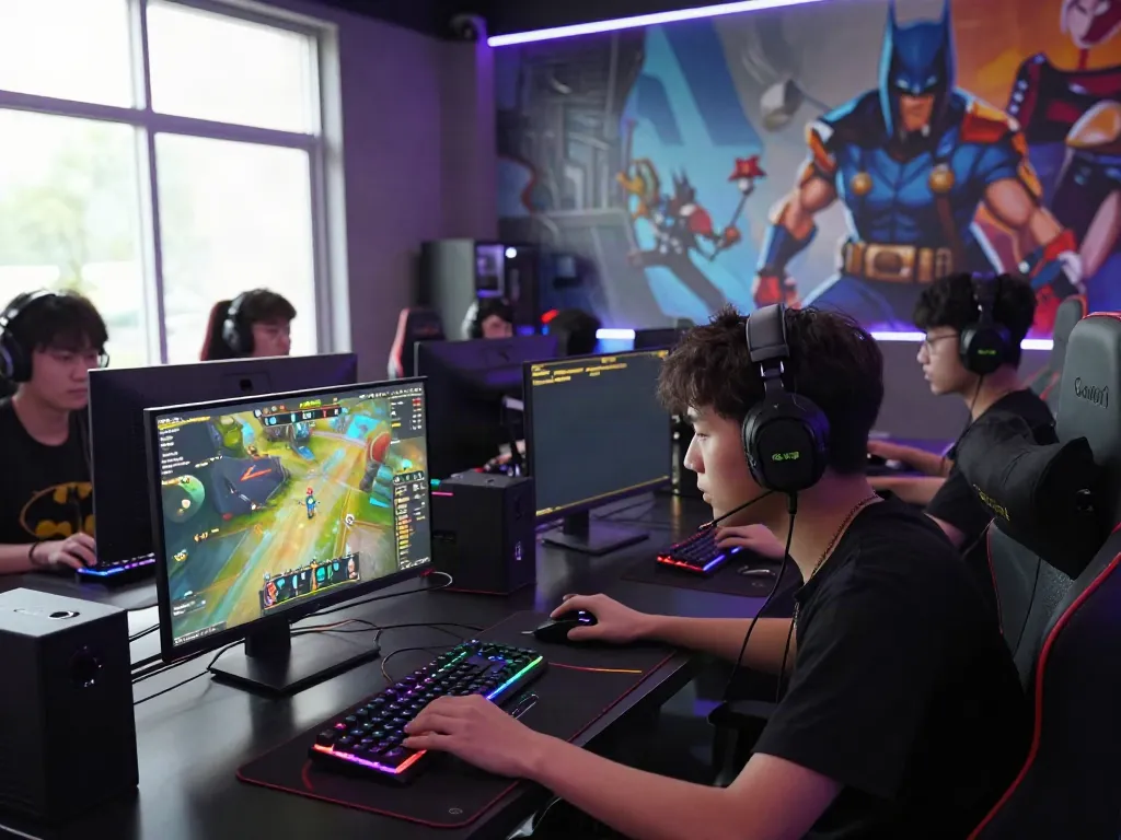 Engaged players on the Batman138 gaming platform in a dynamic gaming room environment.