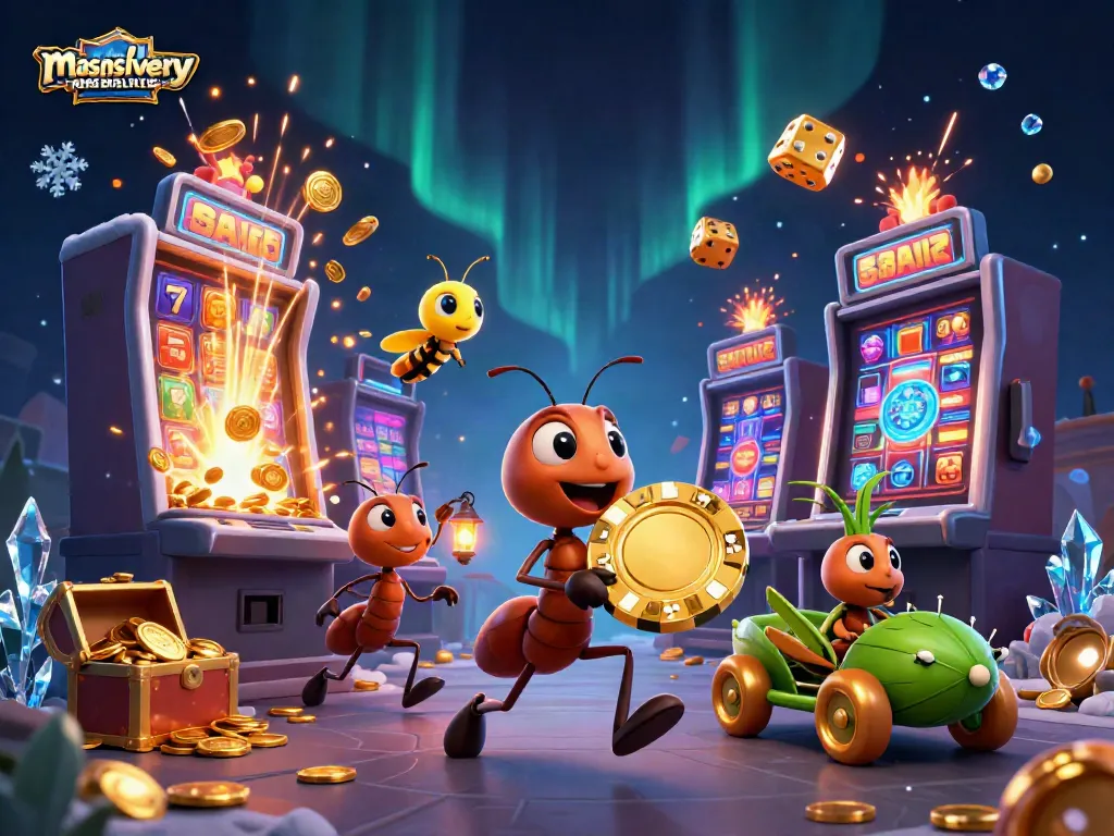 Ants mobilize in a heist at a casino, showcasing masonslivery in an action-packed heist scene.