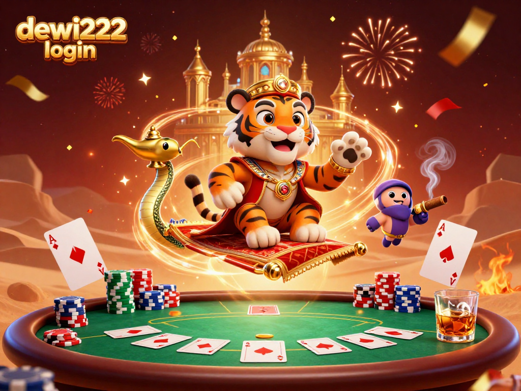Login dewi222 untuk bermain poker dan kasino dengan suasana yang penuh perayaan.
