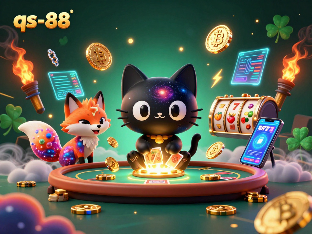 Experience thrilling gameplay at qs-88's cosmic casino with vibrant characters and crypto features.