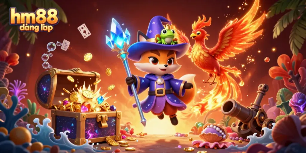 Engage in thrilling hm88 đăng nhập experiences alongside magical characters in vibrant casino action.