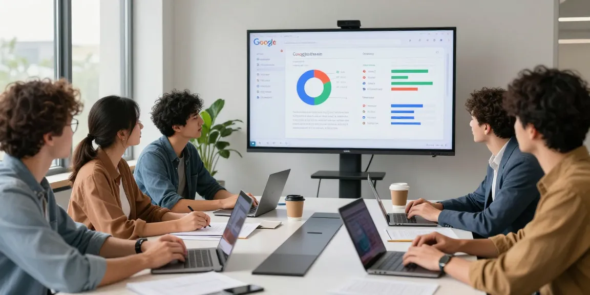 Group discussing rokok88 Google updates in a modern workspace.