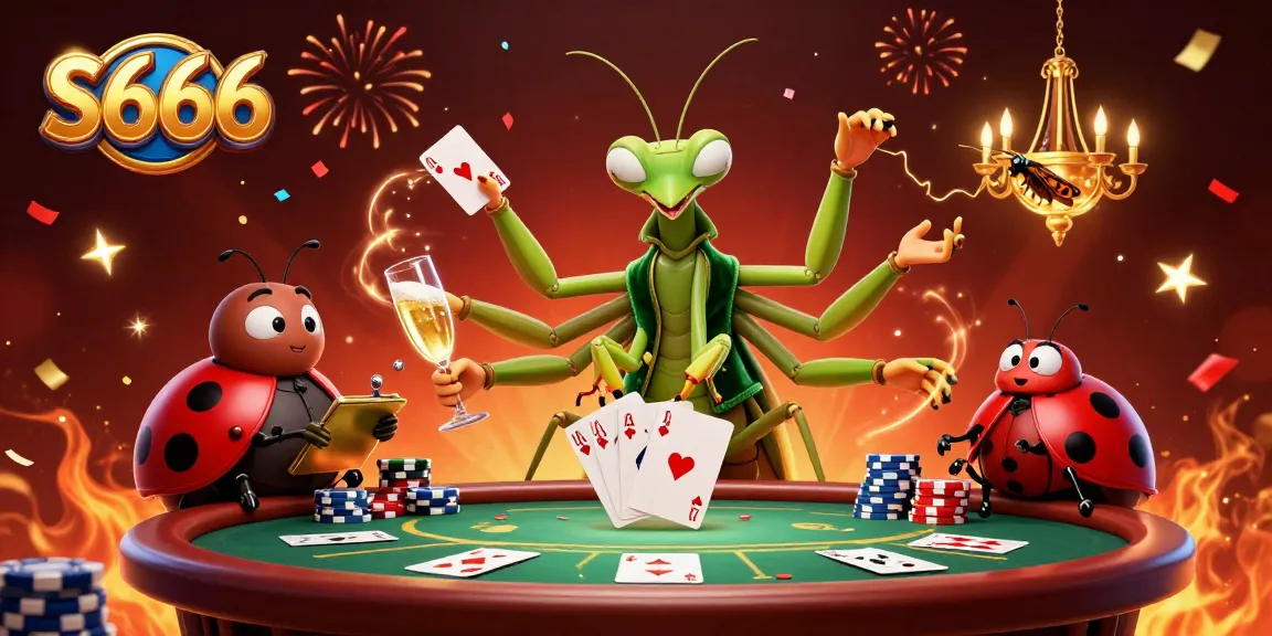 S666 invites players to engage in thrilling casino action with dynamic card dealing and festive elements.
